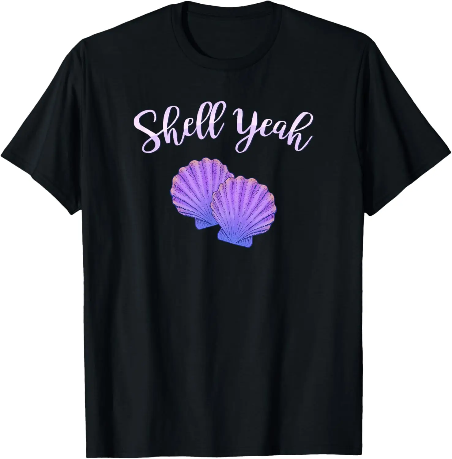 Summer New Arrival Shell Yeah Print Vacation Beach T-Shirt for Unisex