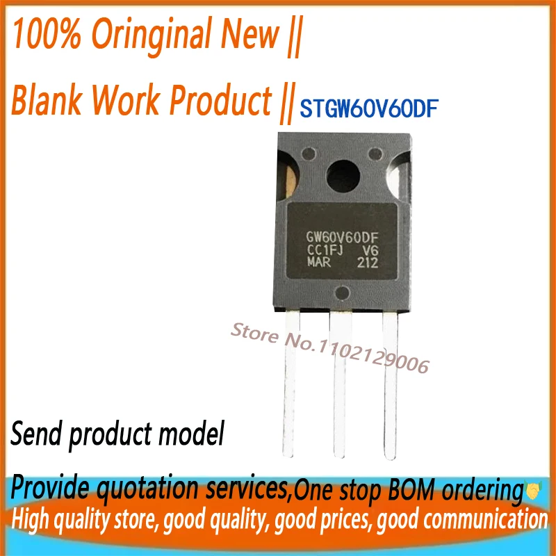 10PCS STGW60V60DF GW60V60DF TO247  Brand New Original