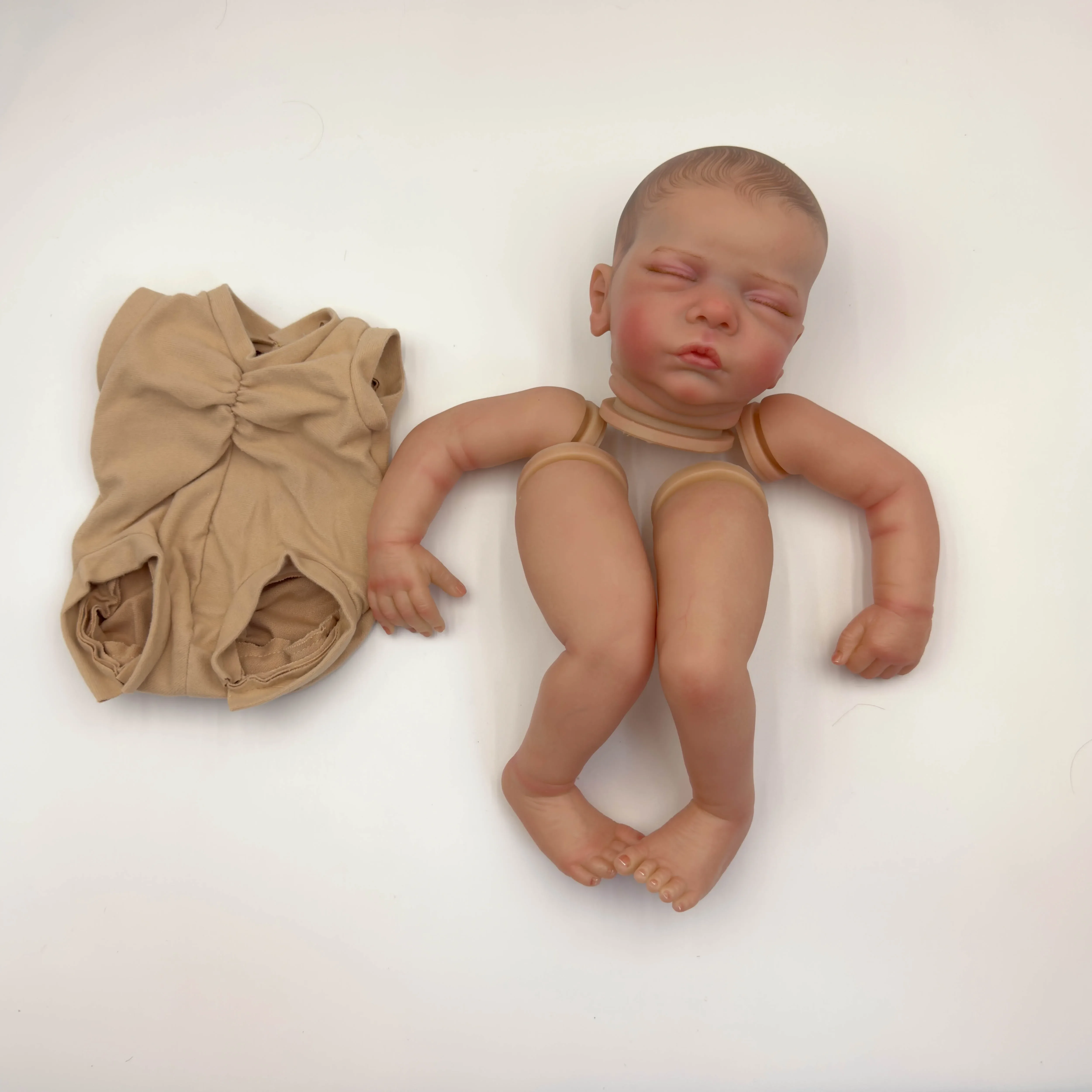EGO 19inch Already Painted Reborn Doll Parts Romy Sleeping Lifelike Newborn Baby Painting with Cloth Body Included