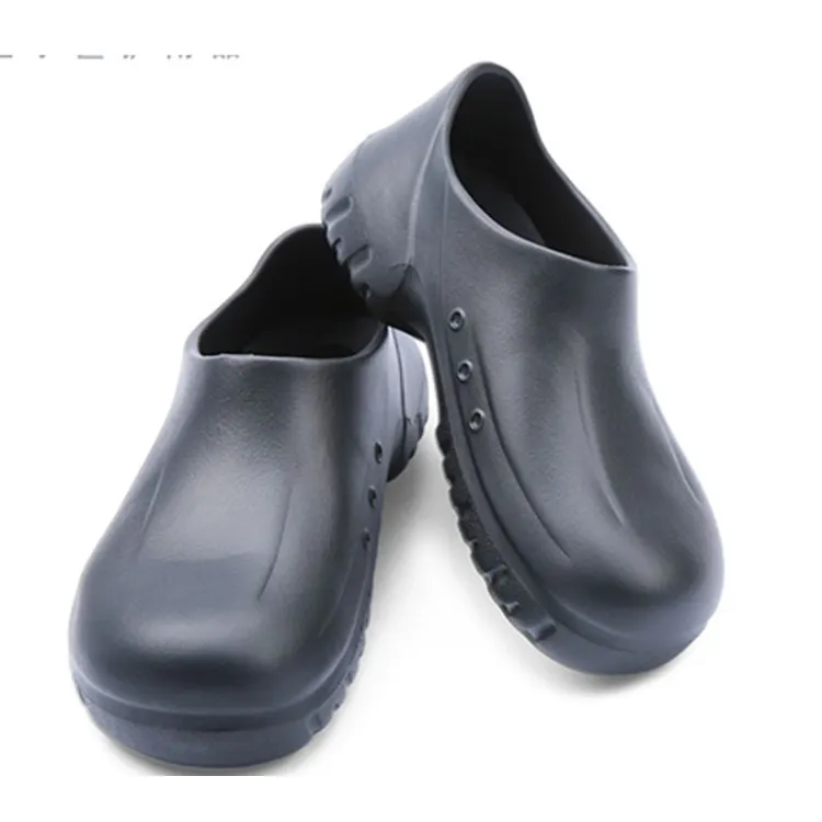 Man Chef Shoes Kitchen Cook Shoes Black 6 Working Hospital Shoes Super Anti-skidding Oil proof Waterproof Flat Rainboots