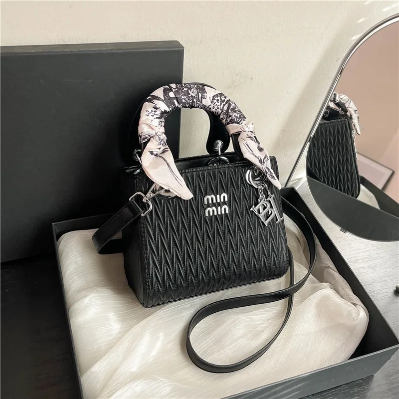 

Luxury Textured Lady Dior Bag 2025 New Collection Fashionable Elegant Shoulder Bag Crossbody Small Square Bag