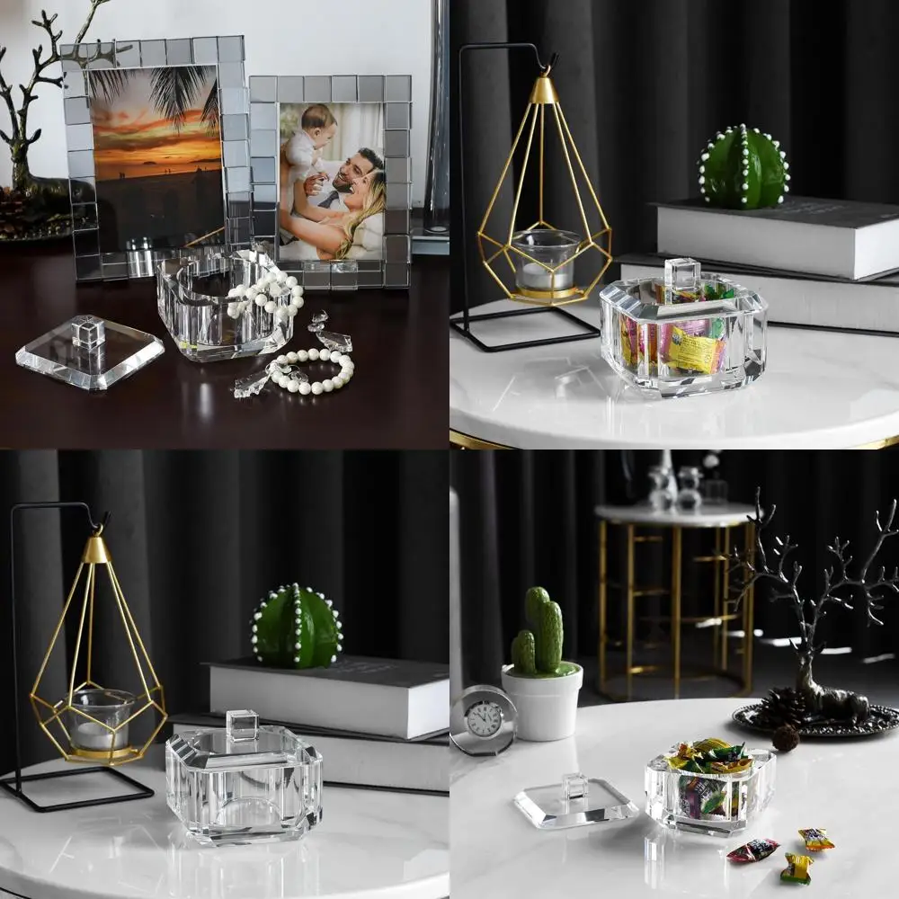 

Декоративная конфетница ручной работы с крышкой, 4 дюйма в ширину x 3,5 дюйма в высоту, подарочная коробка в комплекте