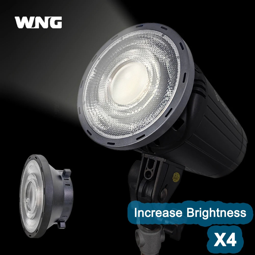 Fresnel Lens 24° Bowens Mount 4X Optical Brightening Mirror Attachment for Studio Light Photo Studio Accessory