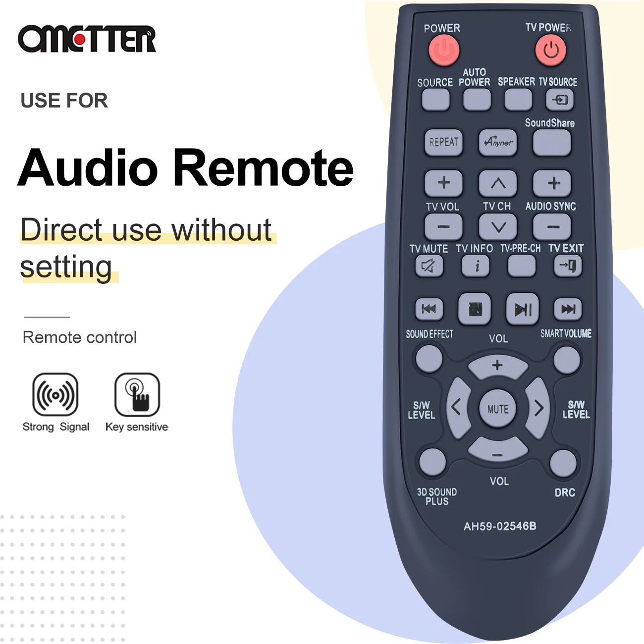 AH59-02546B عن التحكم ينطبق على سامسونج مكبرات الصوت من HW-F550 HW-F551 HW-FM55C HW-F550/ZA HW-F551/ZA HW-FM55C/ZA