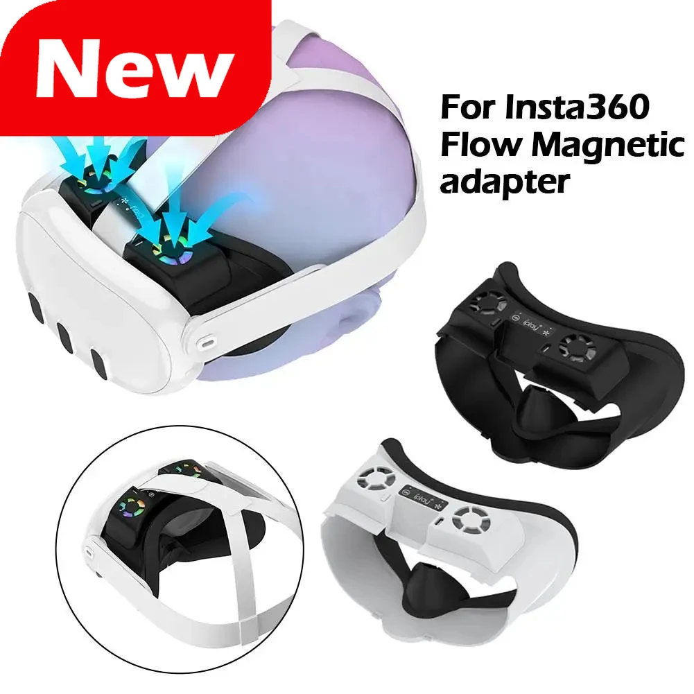 

For Meta Quest3 Air Circulation Mask with Cooling Fan VR Headset Replacement Face Interface Mask Fan VR Accessories VR Heat Sink
