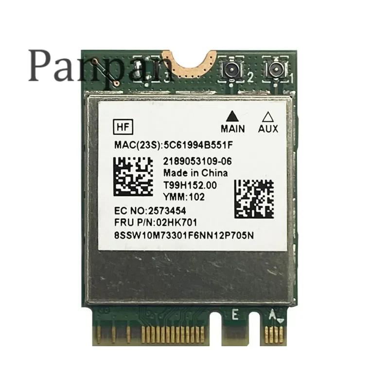 Rtl8822ce 8822ce DMC wireless WiFi 867mbps Bluetooth 5.0 nillkin Fru 02hk701 network card for Lenovo E460 e465 E475 e560