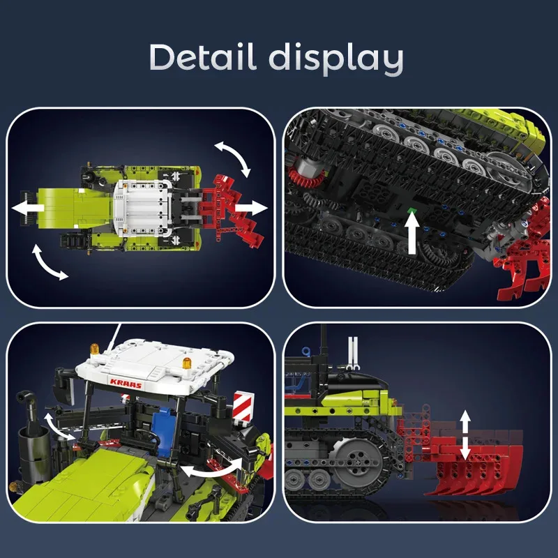 Molde rei 17093 carro técnico brinquedos o trator rastreador rc bloco de construção montagem enginerring caminhão tijolo crianças presente natal