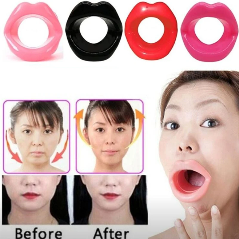 Silicone Rubber Mouth Piece Muscle Face Slimmer Exercise Anti Wrinkle Lip Trainer Mouth Massager Exerciser Mouthpiece Face Care