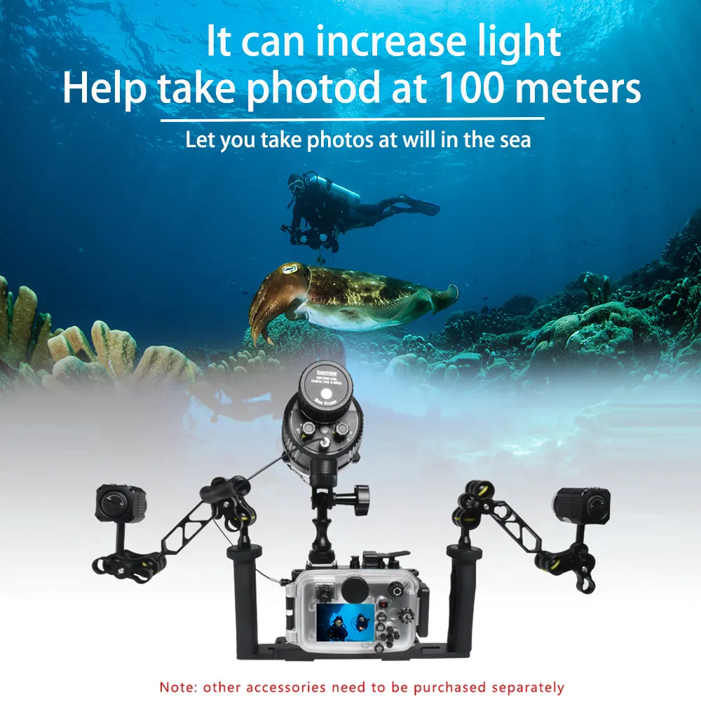 Seafrogs 100m Diving Flash Sea&Sea SF01 Strobe For RX100 TG5 DSLR Camera Underwater Photography Accessories Waterproof