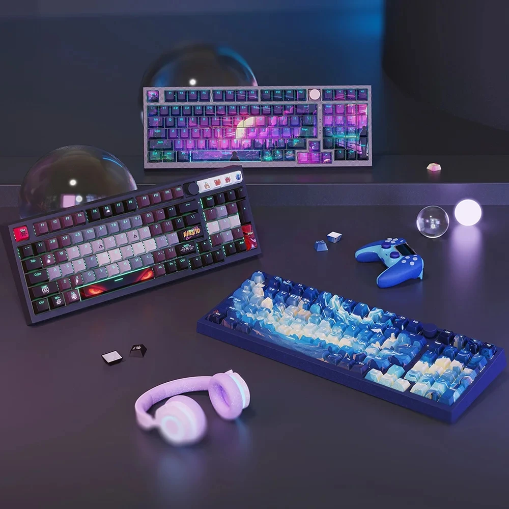 Double Shot PBT Backlight Keycap Custom Dye Sub Cherry Profile Keycaps for Cherry Gateron MX Switches Gaming Keyboard Caps