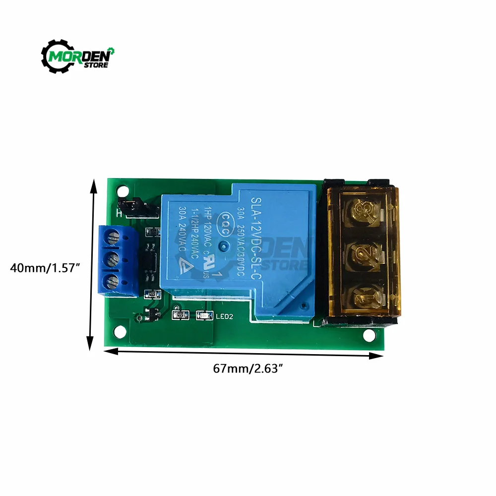 30A DC5V/12V/24V High Power Relay Module One Way High/Low Level Trigger Optocoupler Isolation Relay Board Power Supply Accessory