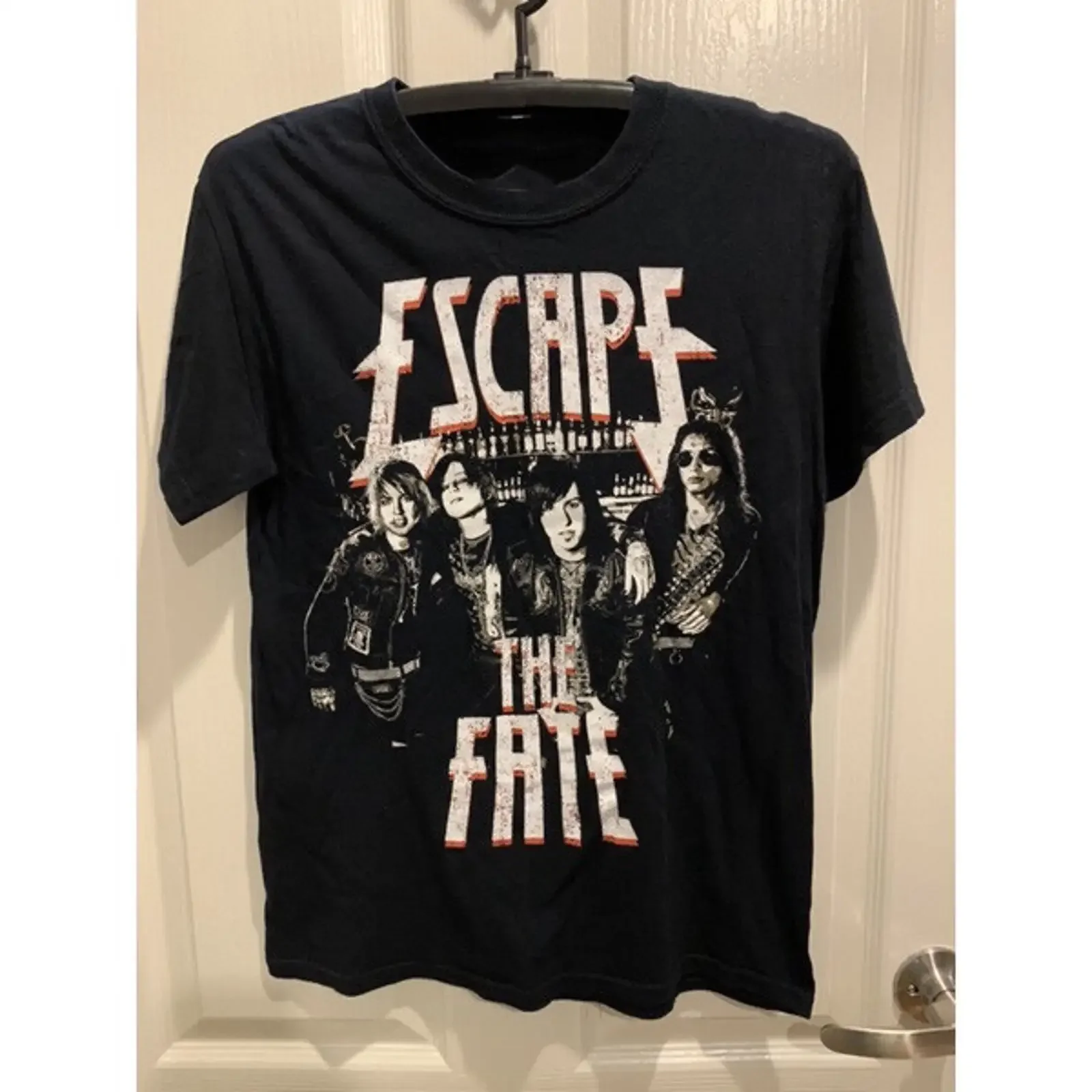 Camicia unisex ESCAPE THE FATE membri fascia cotone nero taglia S 4XL vintage Washed graphic Casual streetwear fashion