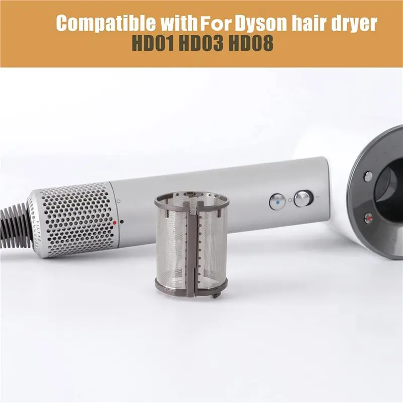 A38T-3X Inner Filter Mesh For Dyson Supersonic Hair Dryer HD01 HD03 HD08 Models, Metal Build-In Net Mesh Strainer Cover Part