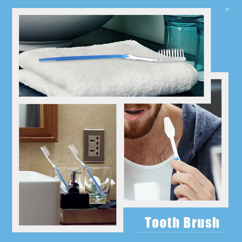 

50pcs Disposable Travel Toothbrush Convenient Hotel Portable Teeth Brush For Oral Care Smooth Bristles Durable Tooth Cleaner