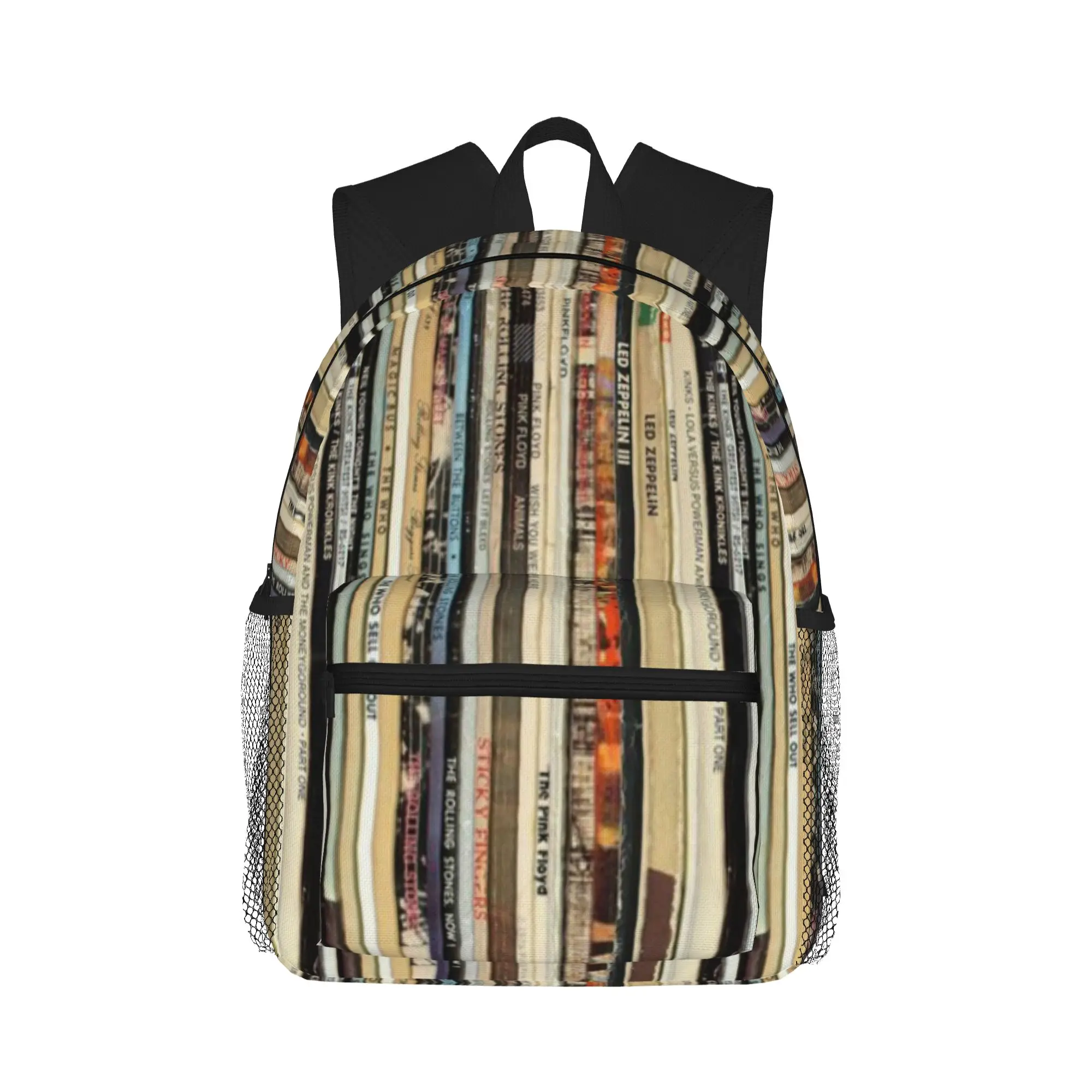 Classic Rock Vinyl Records  Casual Backpack for Students and Adults Female bags