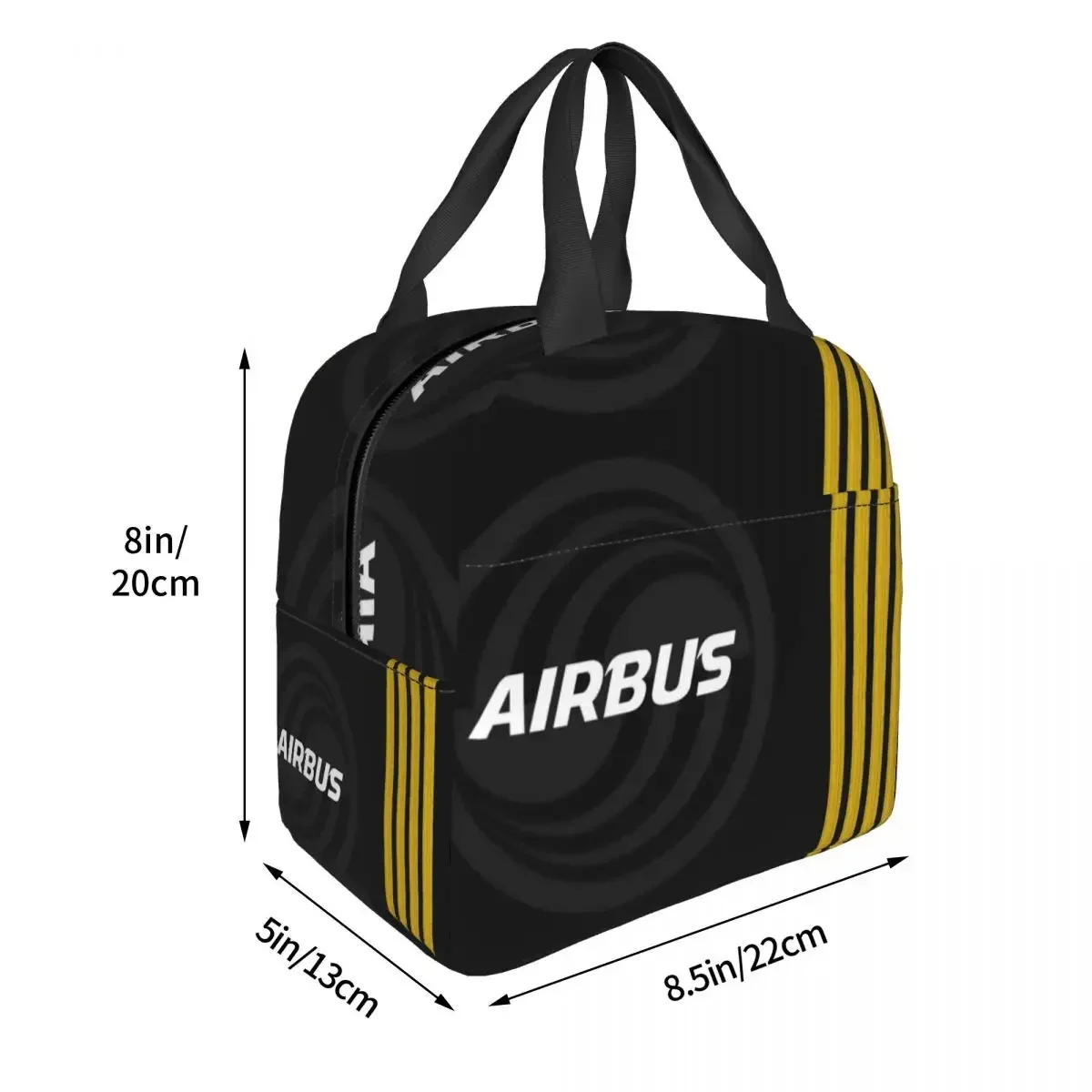 Airbus Stripes Insulated Lunch Bags Waterproof Picnic Bags Thermal Cooler Lunch Box Lunch Tote for Woman Work Children School