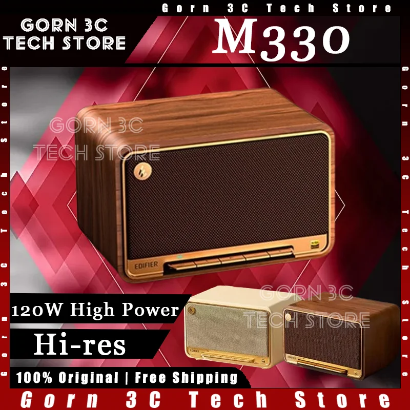 Для EDIFIER M330 Беспроводной динамик 120 Вт Высокая мощность Bluetooth 5.3 Hi-res AUX в Hi-Fi Домашний высококачественный музыкальный сабвуфер по индивидуальному заказу