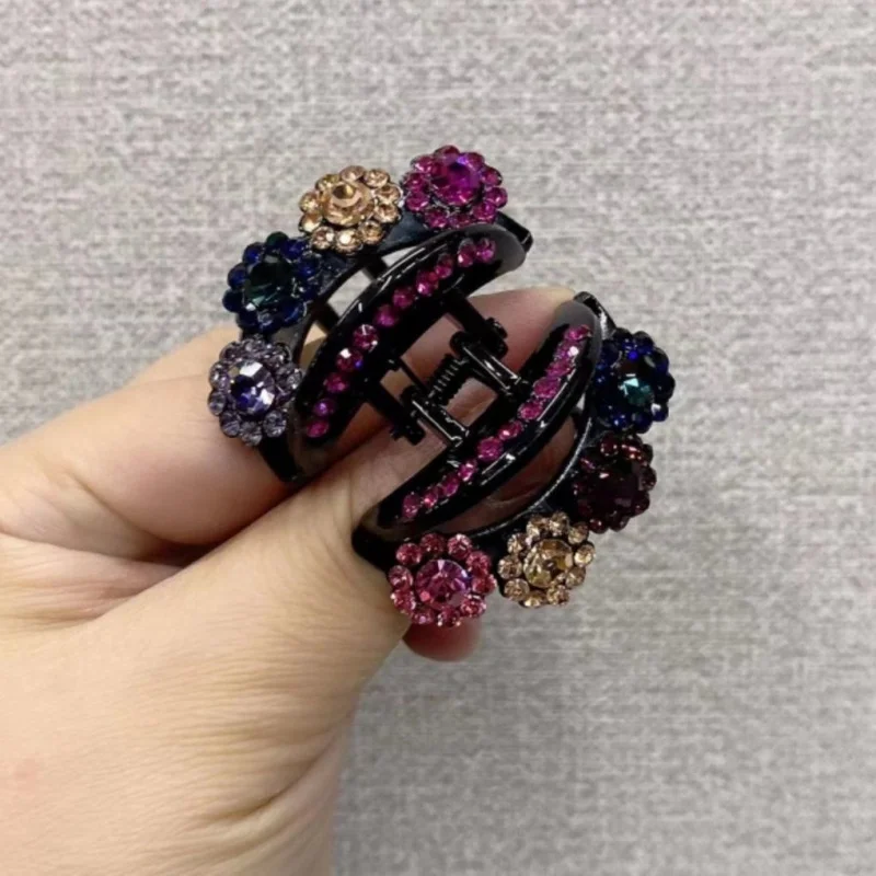 

Заколка для волос со стразами, заколка для волос2024, новая чешская высококачественная заколка для волос, элегантный аксессуар для волос, модный средний размер