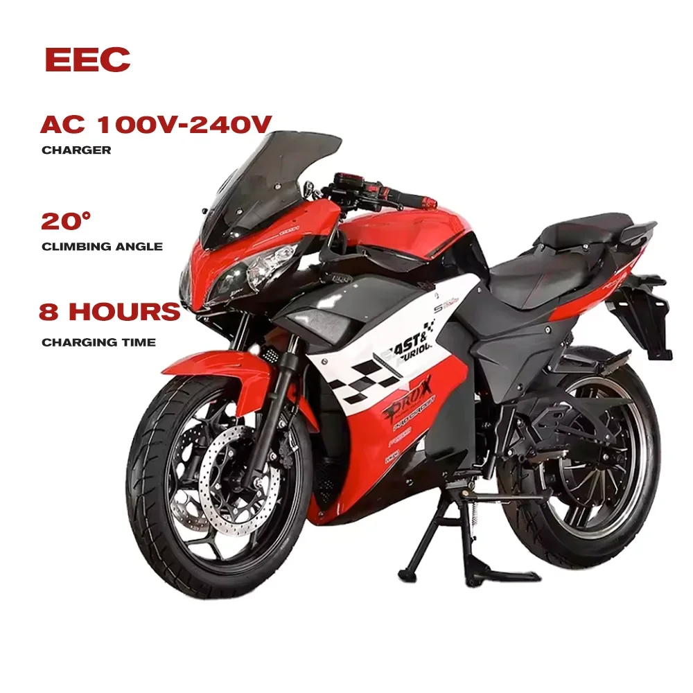 EEC Hot Product 72v 75km/H 3000w Low Noise Operation Touring High Speed Powerful Electric Motorcycle