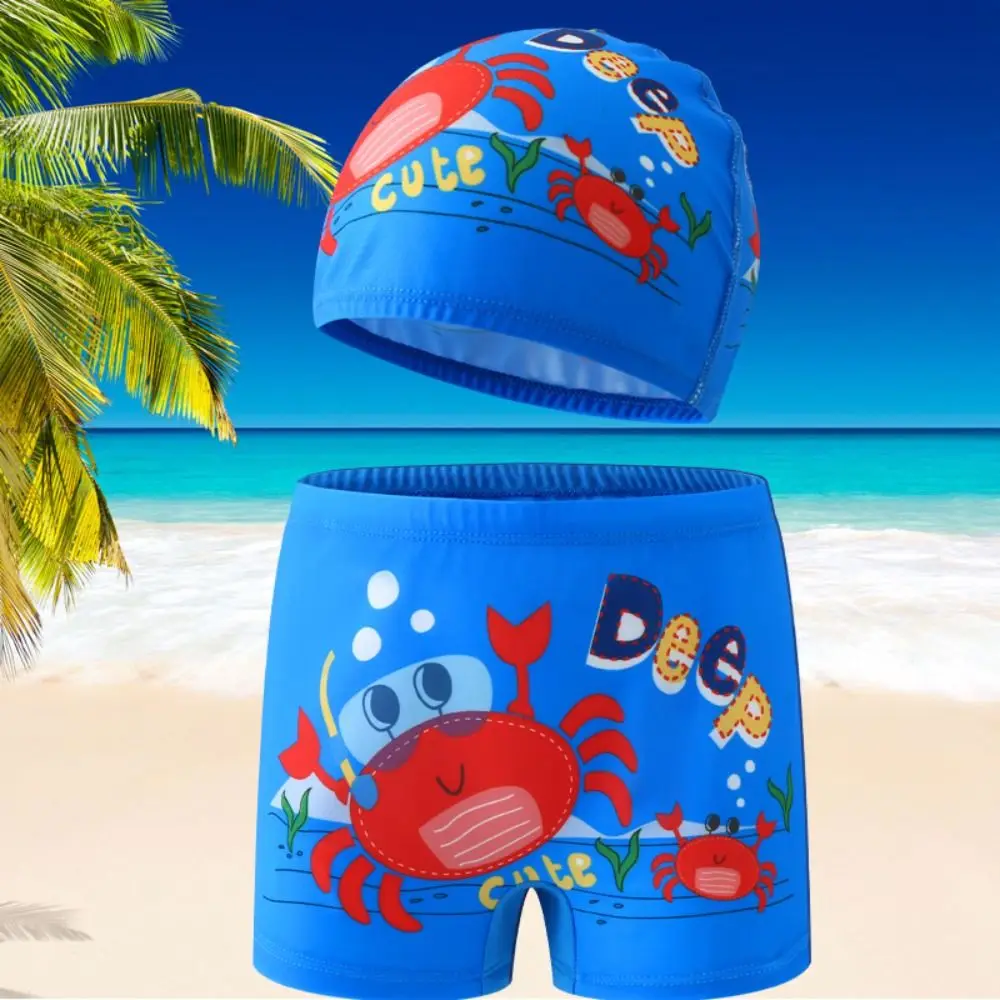 Toddler Beach Swimsuit Euro Boys Swimming Trunks Dinosaur Crab Childrens Swimsuit Cartoon Portable Kids Swimwear Boys