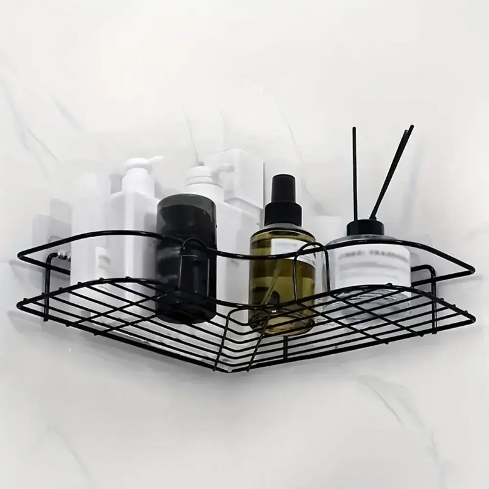 

Wall Mounted Bathroom Shelf, Shower Caddy Rack, No Punching Triangle Storage Rack For Bathroom Kitchen, Bathroom Accessories