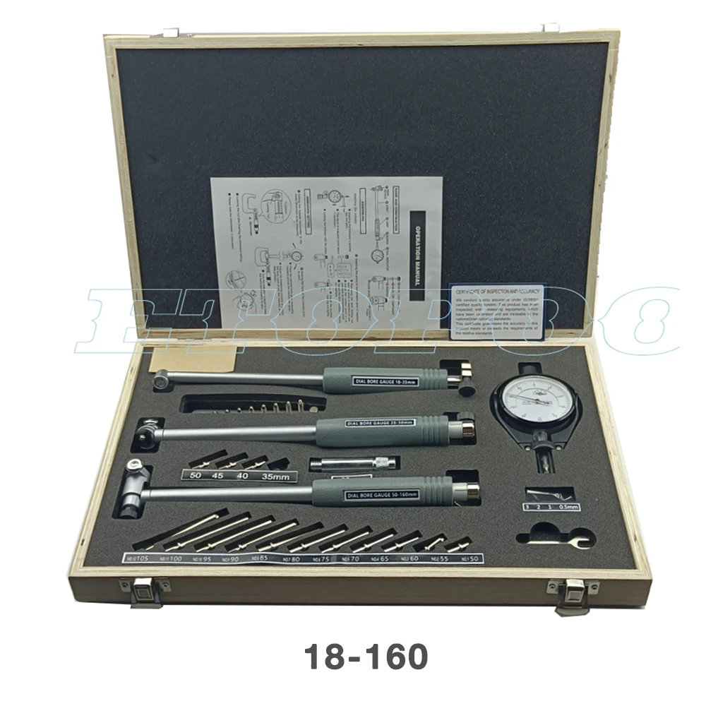 ETOPOO 3 TEILE/SATZ 18-160 MM Tiefe Motor Loch Messung 0,7-6 "0,0005" Zifferblatt Bohrung Anzeige Gauge 3