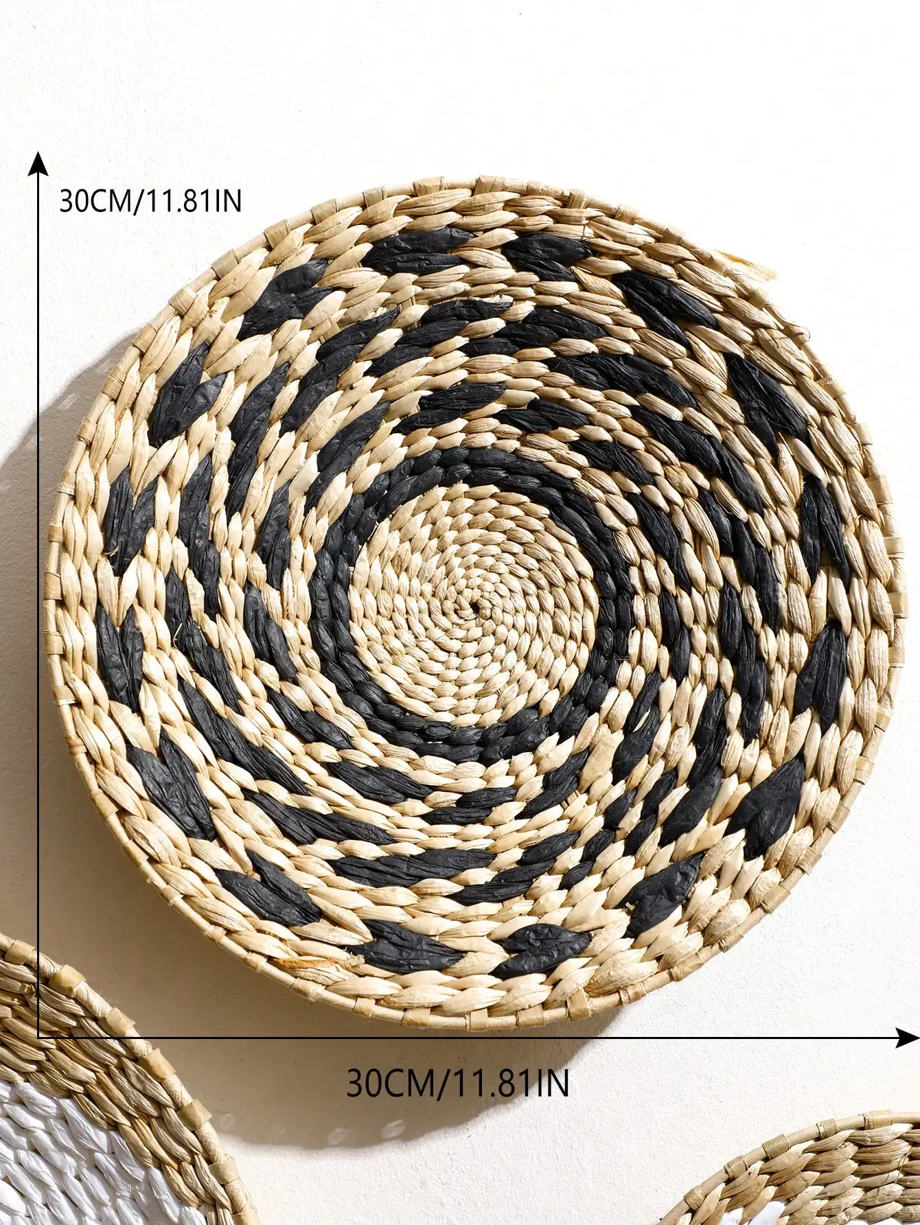 1/6 Pcs Boho Hand Woven Wall Basket Hanging Home Decorative Rustic Wall Basket Decor Art Gift for Kitchen Farmhouse Living Room