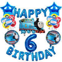 Thomas and Friends Birthday Decor  Foil Balloons Number Set 32 inch Gift Baby Shower Children's Toys Train Latex Balloons Kit