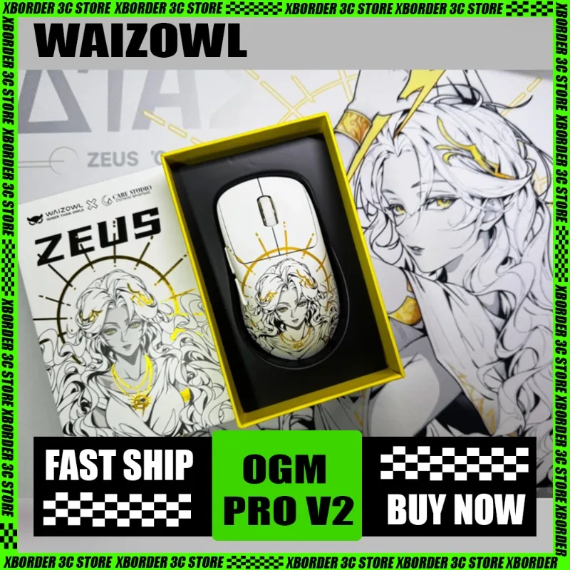 

Waizowl OGM Pro V2 Gaming Mouse 3 Modes Wireless Ergonomic Lightweight 8kHz Long Endurance 3950 Mouse Gaming Office Gift