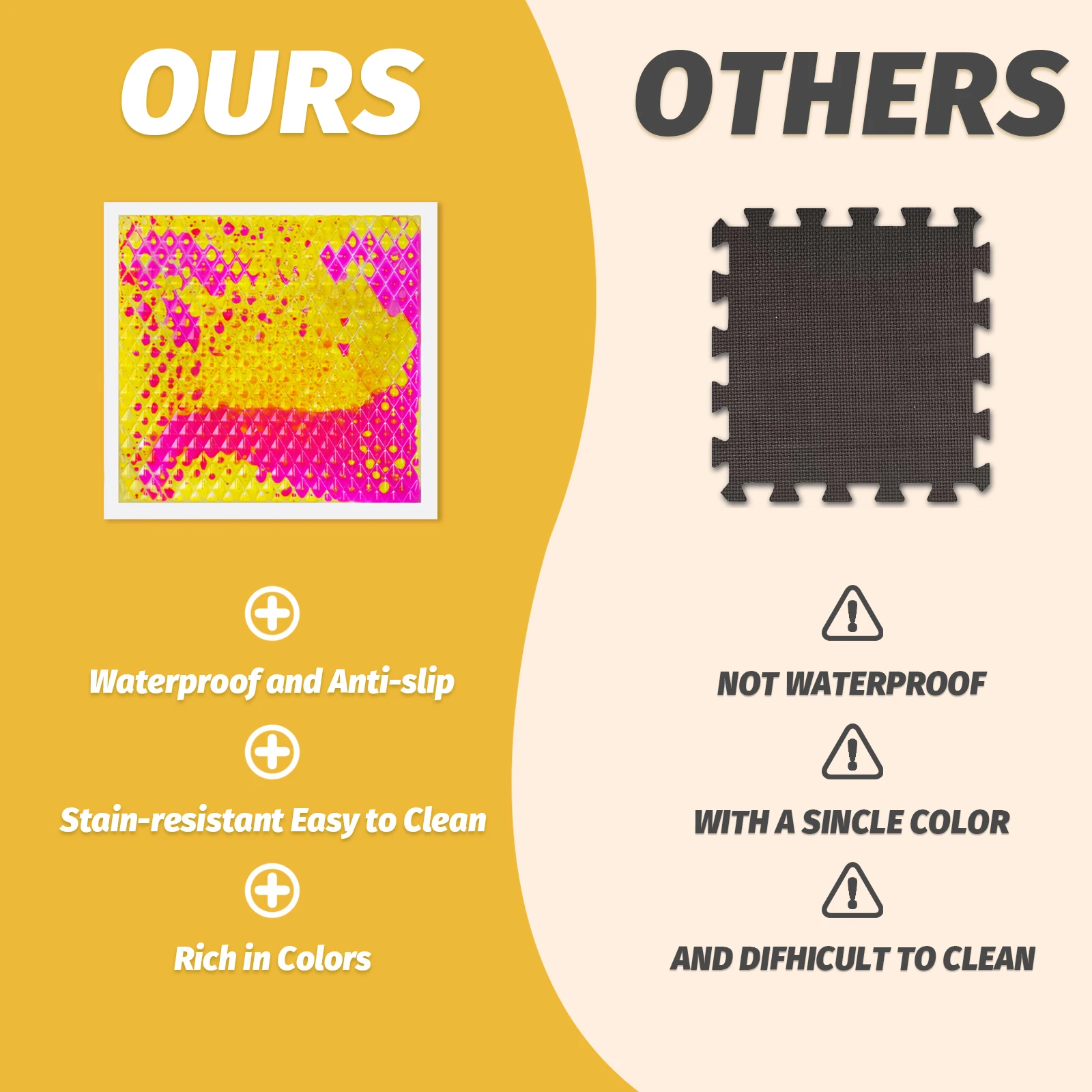 بلاط ألوان حسية تفاعلية للأطفال الصغار، مربعات أرضية مشرقة للأطفال، سجادة لعب تعليمية غير سامة #6