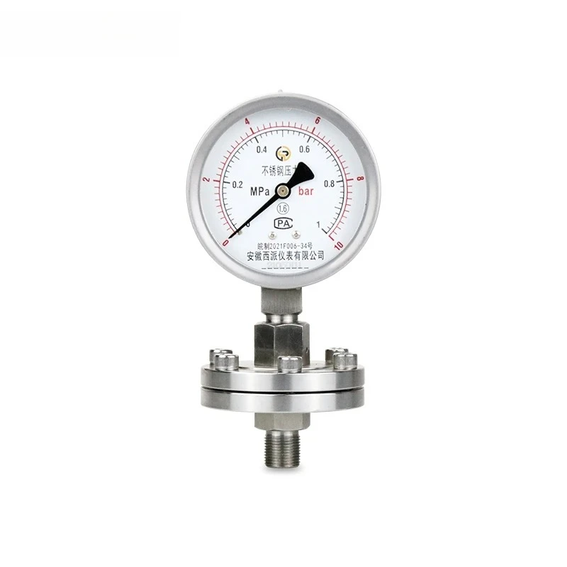 Stainless Steel 304 316L Thread Diaphragm Pressure Gauge