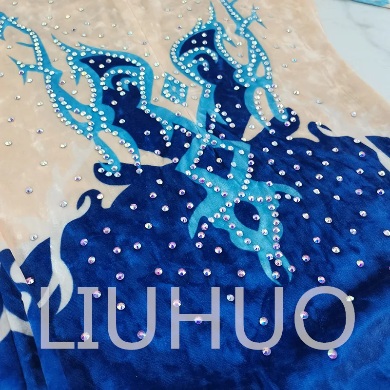 LIUHUO 리듬 체조 레오타드 긴 소매 어린이를 위한 경쟁적인 치어리딩 성능