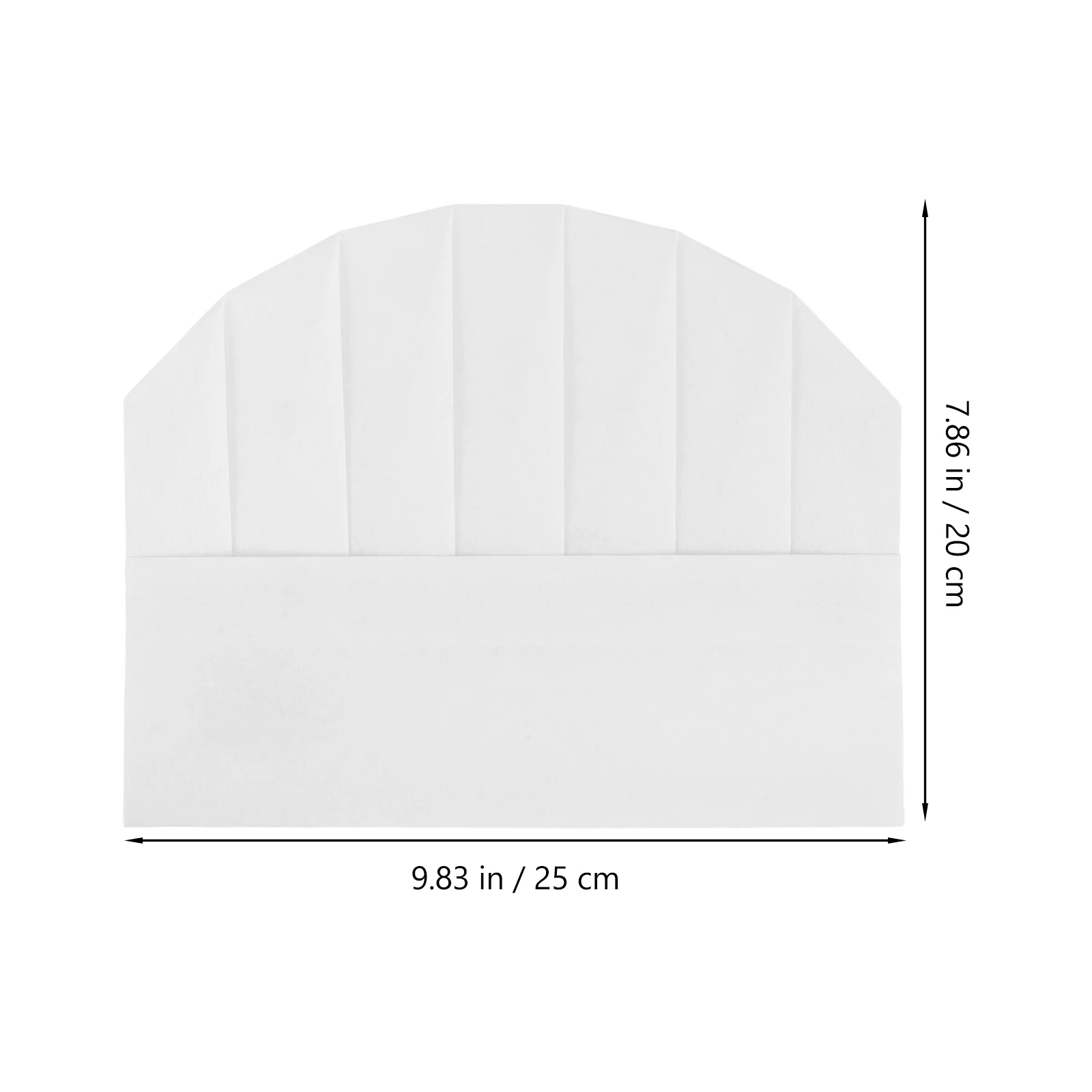 Chapéu de chef descartável ajustável, 20 peças, tecido não tecido, chapéus de cozinha para cozinha alta branca