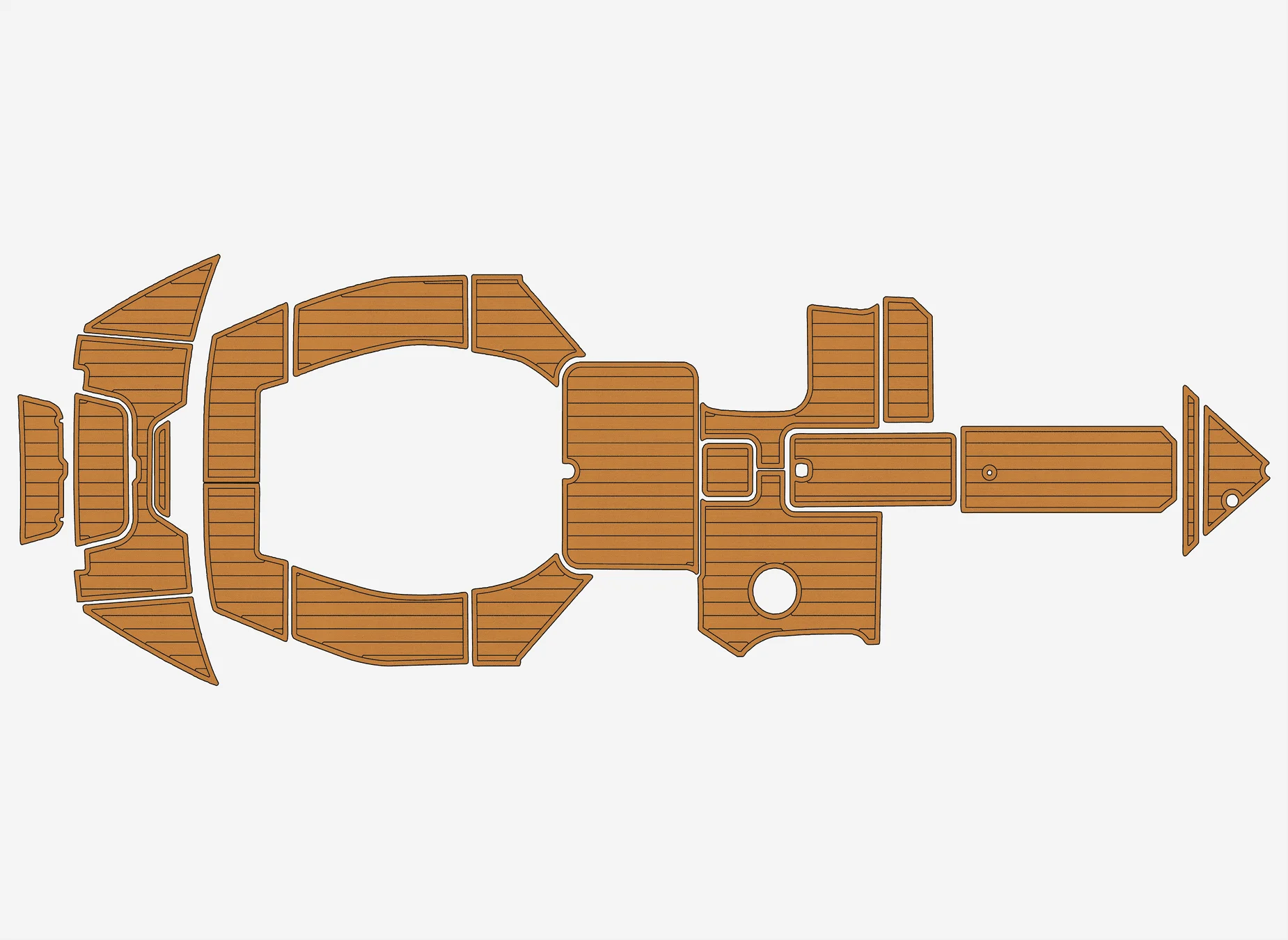 

2016-2017 Cobalt CS3 1/4" 6mm EVA foam Non-Slip PVC Teak Decking marine Mat aqua gatorstep carpet Marine Floor