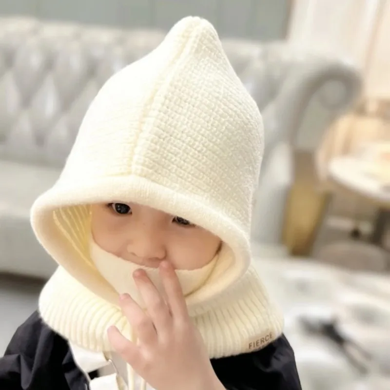 2 3 4 5 6 7 8 Years Old Baby Boys Girls Beanie Cap Super Warm Windproof Winter Balaclava Boonets Cap Knitted Hat Freeshipping