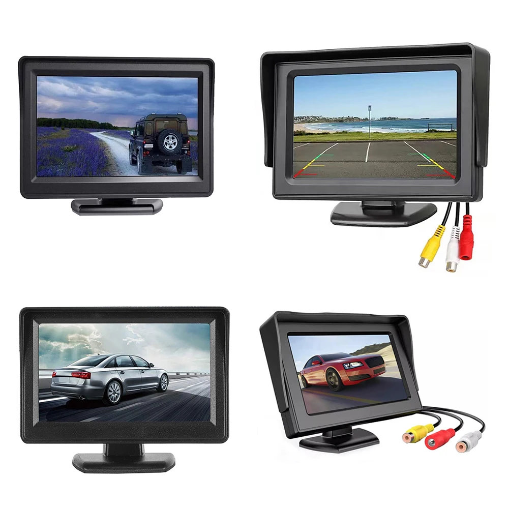 Easy to Installation 4.3 Inch Rear View Camera Parking Backup Reverse TFT LCD HD Digital Display Color Car Monitor with 2 Way