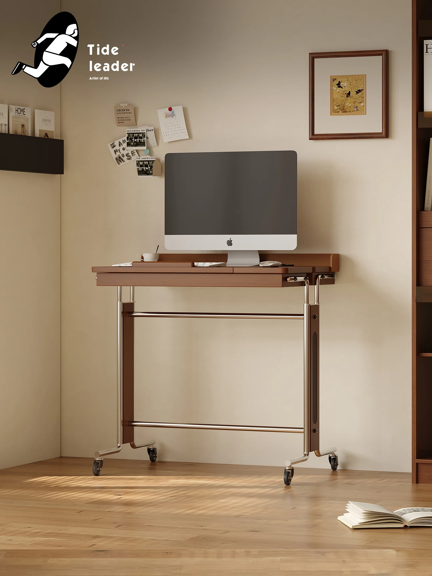 مكتب منزلي صغير متنقل متعدد الوظائف #3