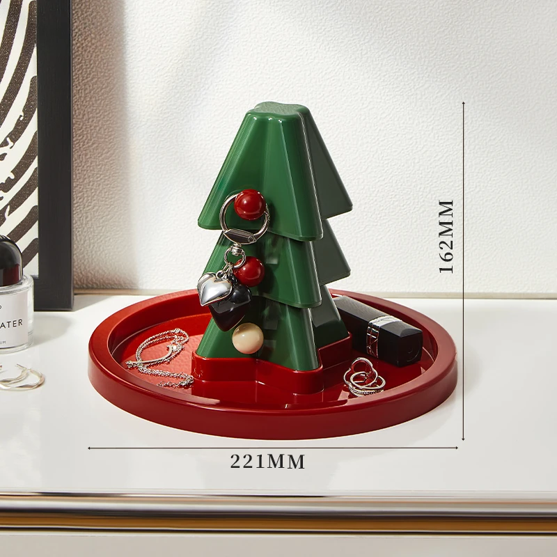 Luxury Entrance Decoration Ornaments High-grade Door Key Storage Holders Creative Christmas Tree Shelf and Storage Tray 6
