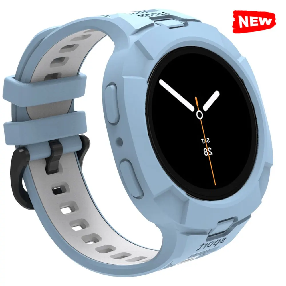 Para samsung relógio 8 40mm 44mm tpu pulseira de silicone para samsung galaxy watch 8 clássico 46mm esporte smartwatch acessórios