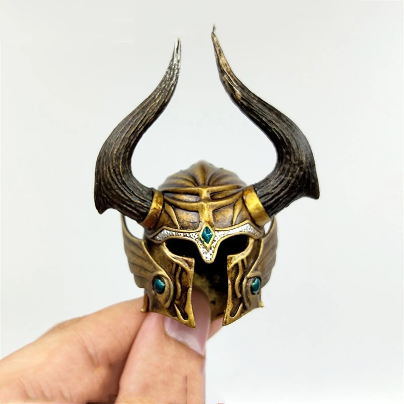 

For Sale 1/6th TBLeague PL2020-173A Knight Of Fire Dark Gold Horn Helmet Model For 12inch Action Figures Accessories