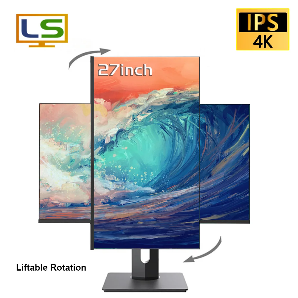 monitor de computador 27 polegadas pc 4k uhd 60hz ips 1ms sincronizacao adaptavel montagem vesa 100 rgb compativel hdmi dp 01