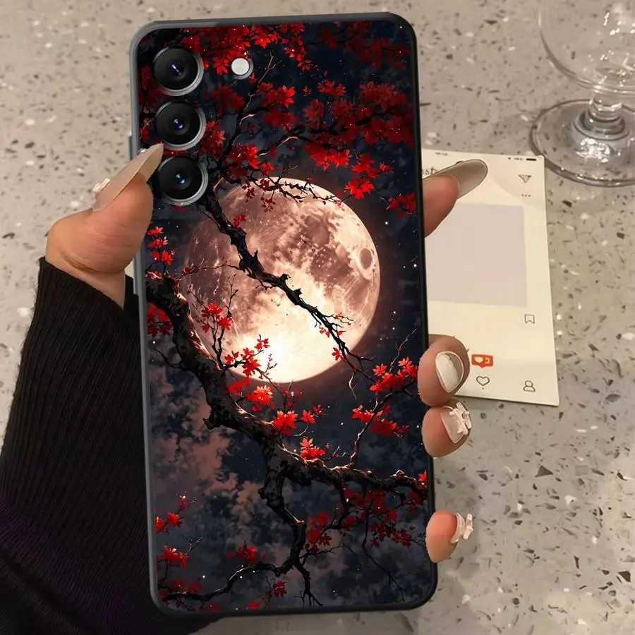 Moons Flower Case for Samsung Galaxy A22 A52 A16 A24 A11 A12 A13 A14 A34 A36 A26 A15 A51 A35 Phone Cover