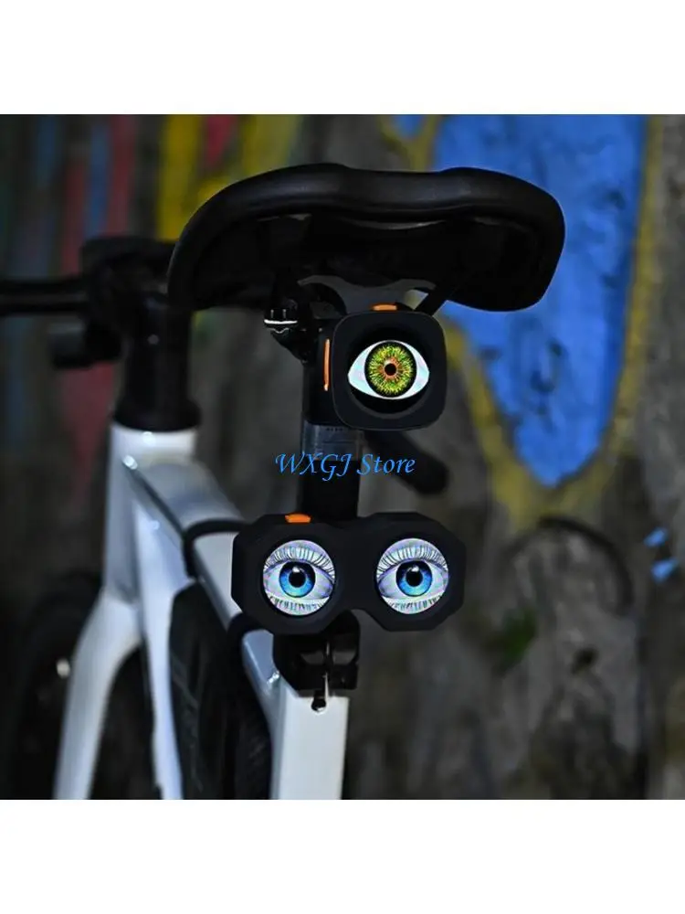 

37JE Universal Waterproof LED Tail Lamp With Text Patterns Animation For Motorcycle Bicycles Accessories