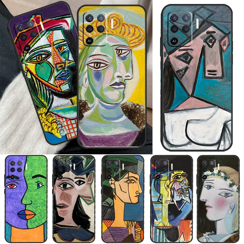 Painting Picasso Abstract Art Cover For OPPO A15 A16 A3S A5S A52 A72 A94 A74 A54 A83 A91 A93 A31 A5 A9 2020 A53 S Case