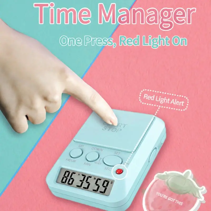 Visual Digital Countdown Timer Multifunctional Kitchen Cooking Reminder Timer Portable Visible Timing Device For Student