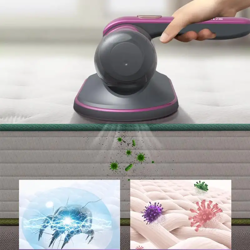 10000Pa Mite Remover Vacuum Cleaner Wireless Handheld UV Cleaner Powerful Suction for Cleaning Bed Pillows Clothes