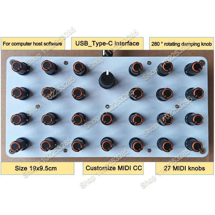 

27 MIDI-кнопок, настраиваемые ручки управления, информация о CC, интерфейс USB-C, программное обеспечение для музыкального хоста, контроллер