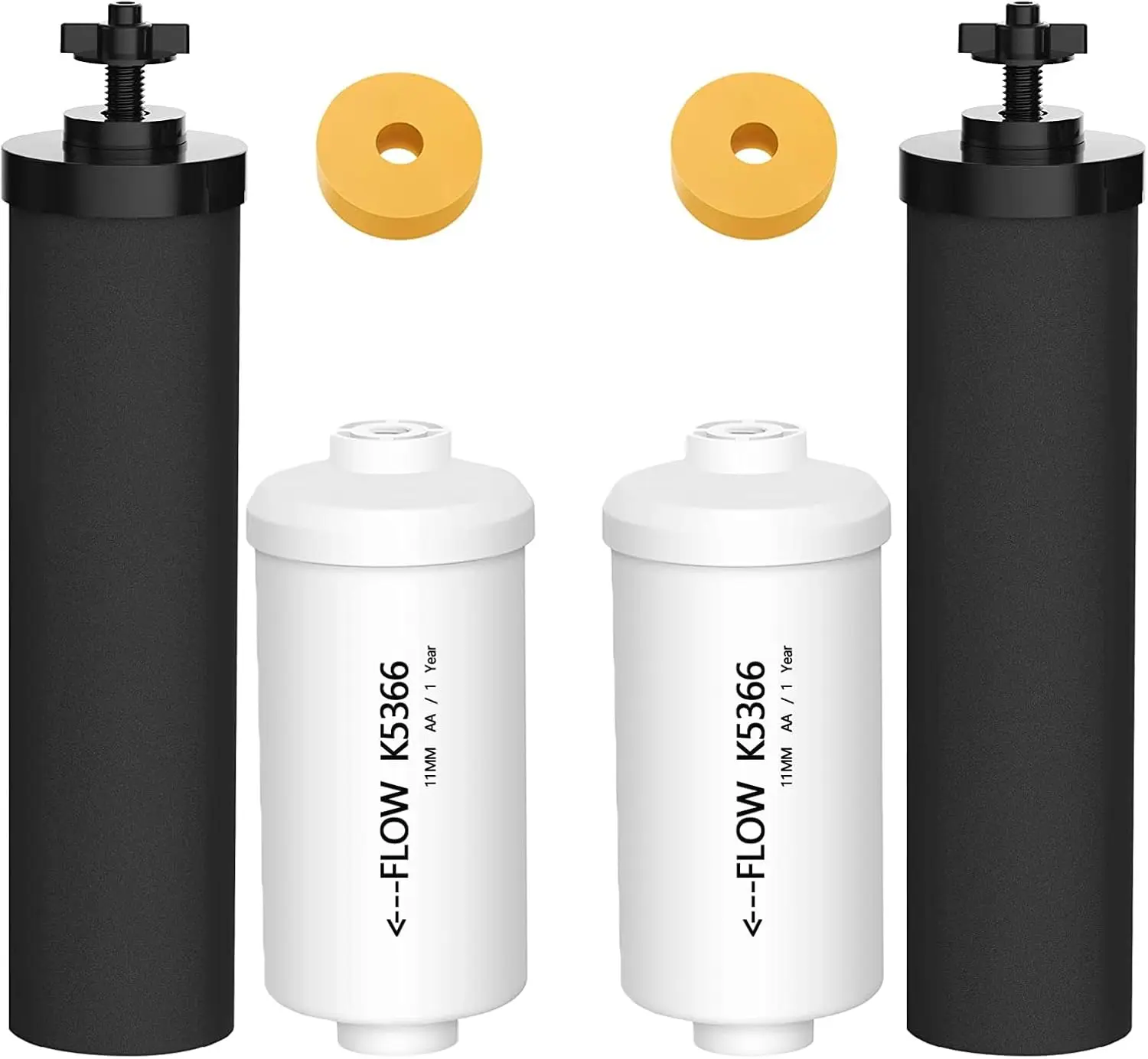 

Gravity Water Filter Replacement Set for Berkey Systems, Reduces Fluoride & Arsenic, NSF 42 Certified