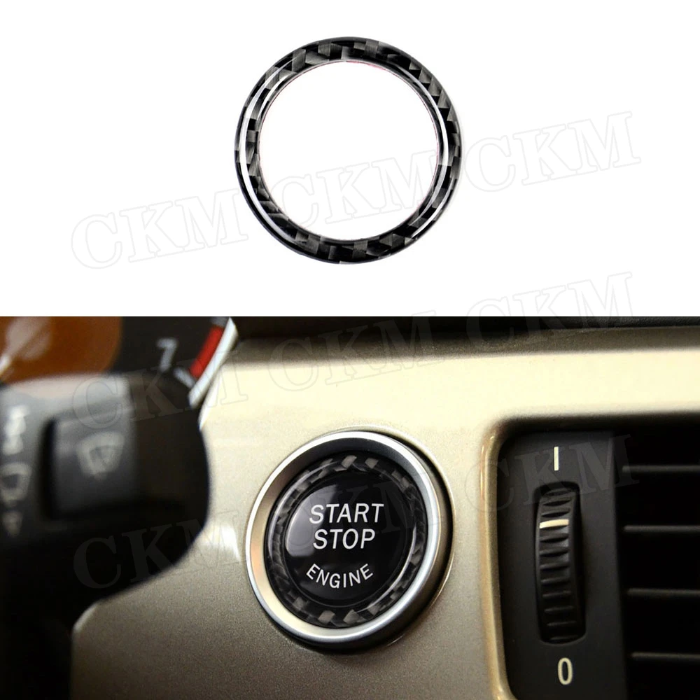 

Carbon Fiber Car Engine Start Stop Button Ring Trim Sticker For BMW 3 Series E90 E92 E93 E89 Z4 2009-2012