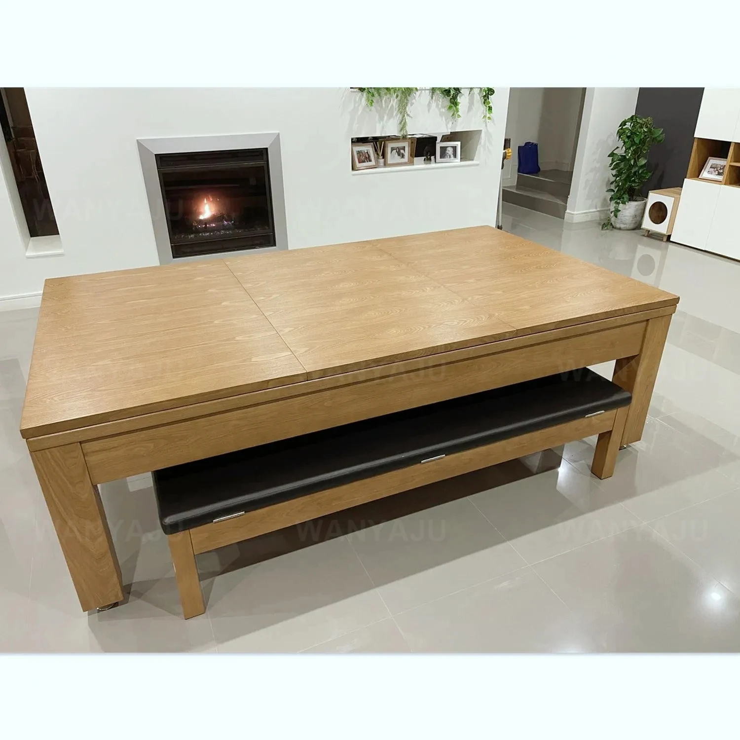 Holiday Luxury 7ft 8ft 9ft Multifunctional Billiard Table High Quality Slate Bed 3 in 1 Pool Table With Dining Top+Dining Bench